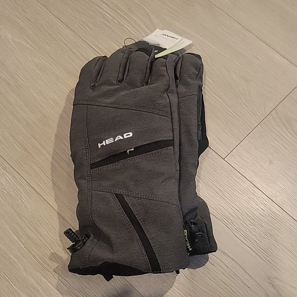 Head unisex ski gloves in Gray Heather size medium